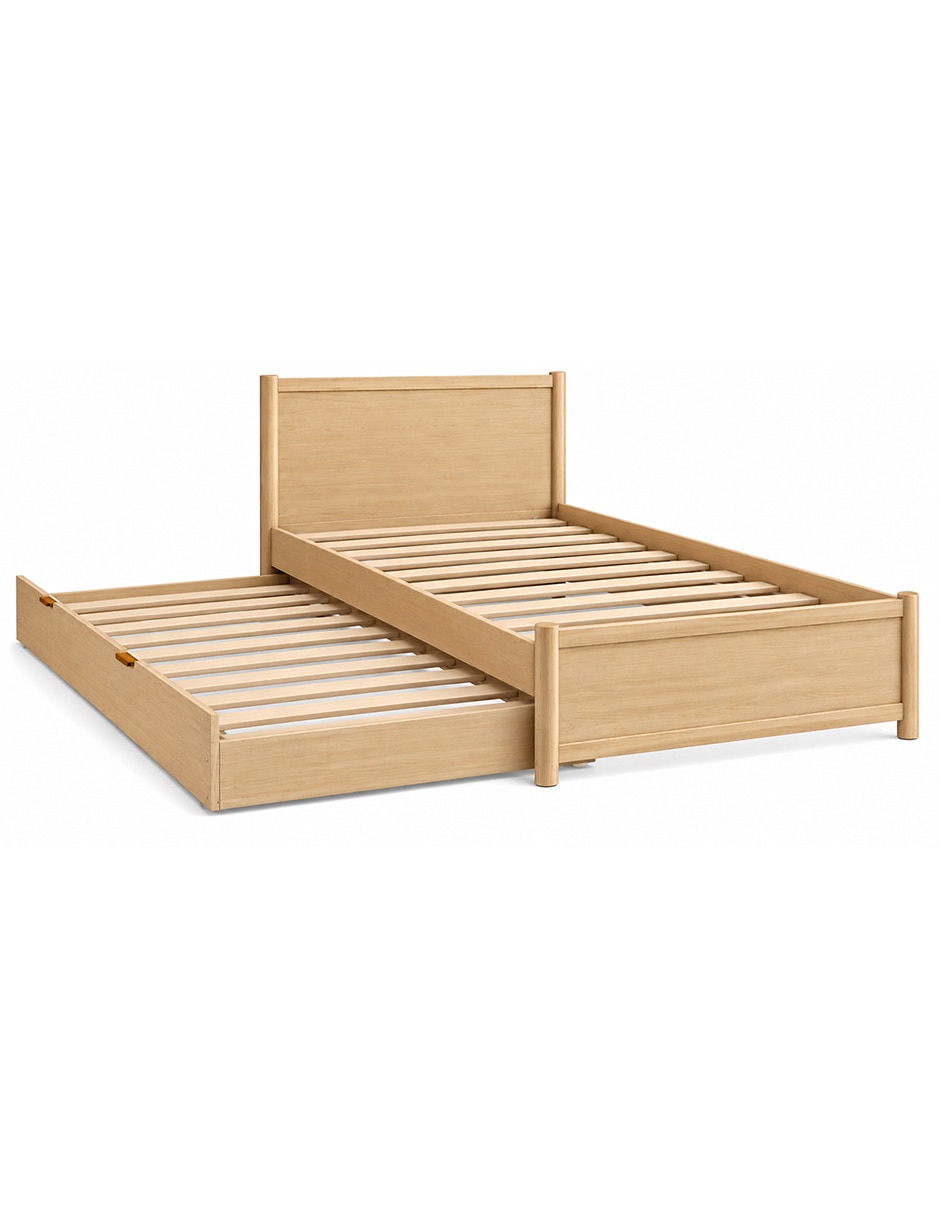 Base para cama armable de madera encino 5