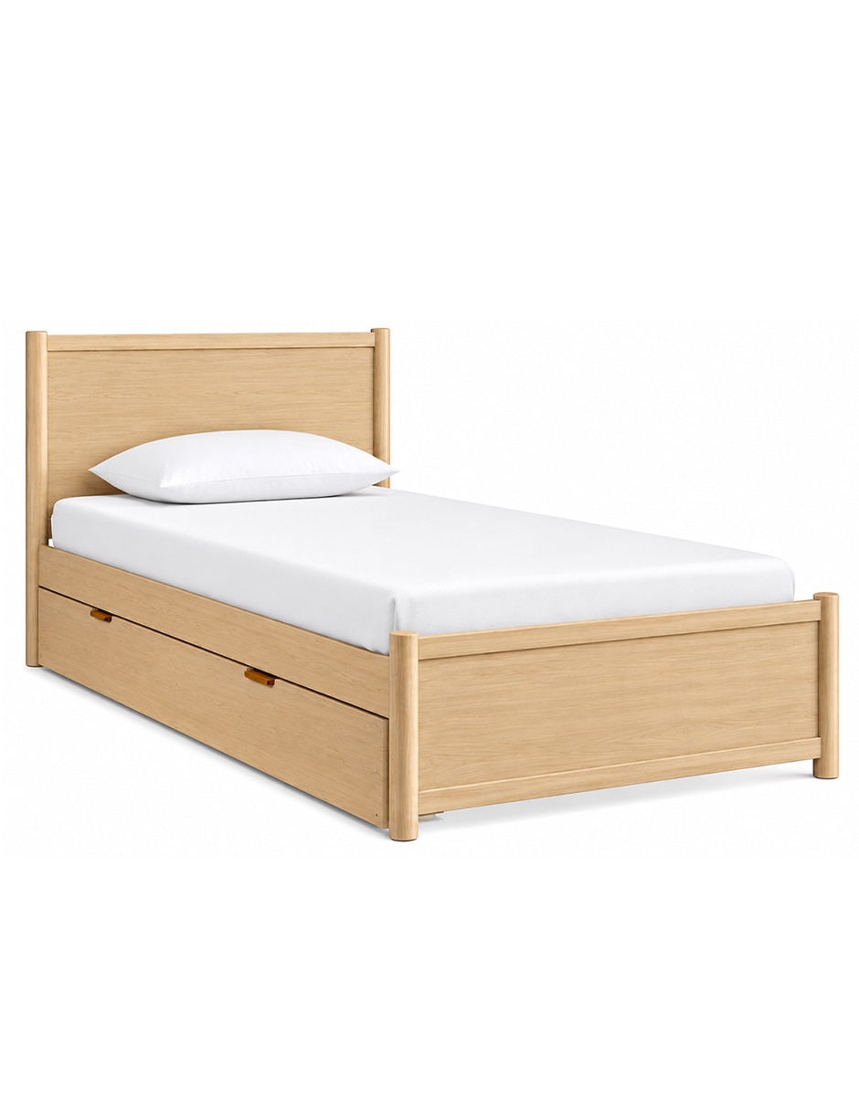 Base para cama armable de madera encino 4