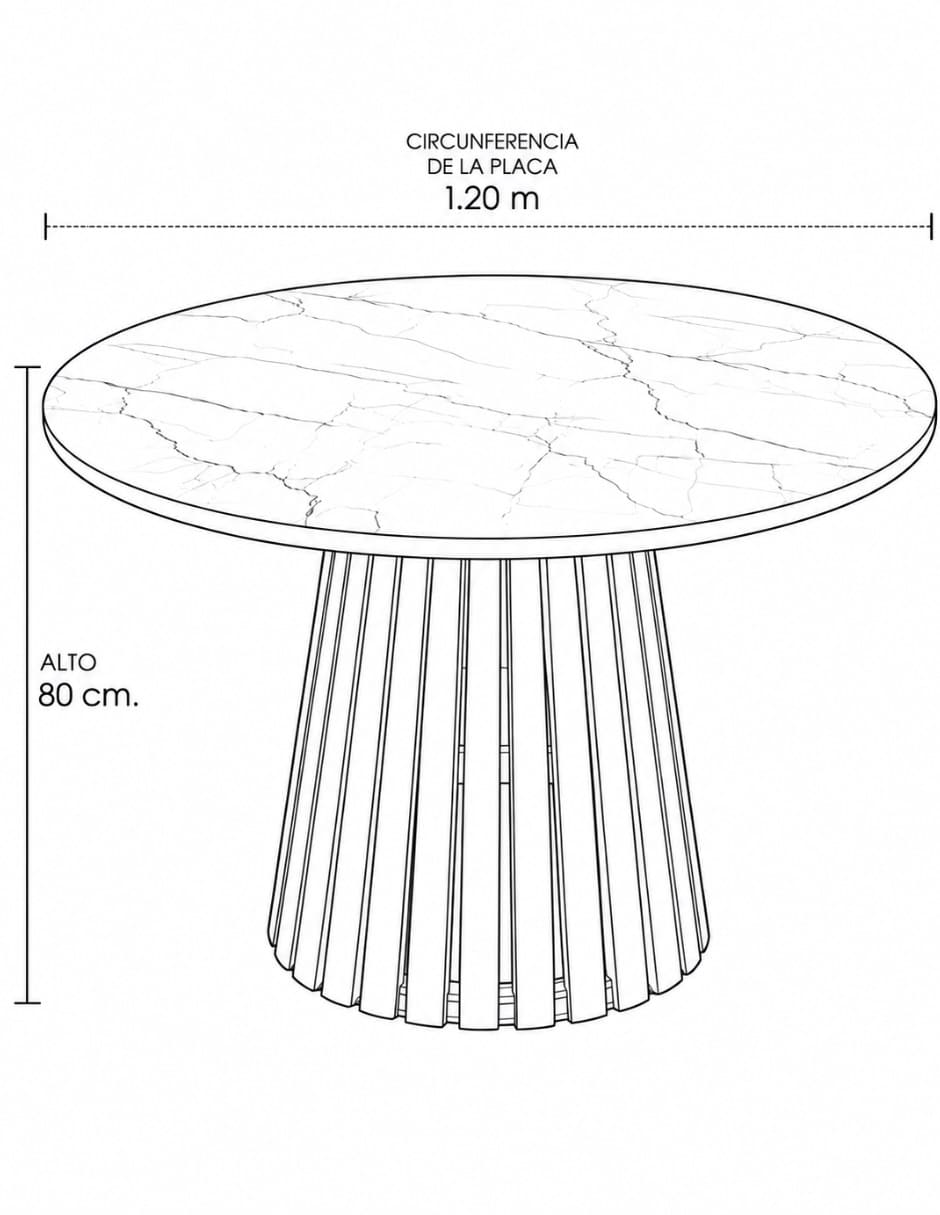 Mesa de comedor No MESA DE COMEDOR ITALIA BEIGE MAYA de Madera y mármol 10