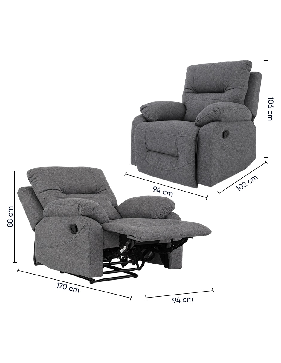 Reclinable Polo de Tela 8