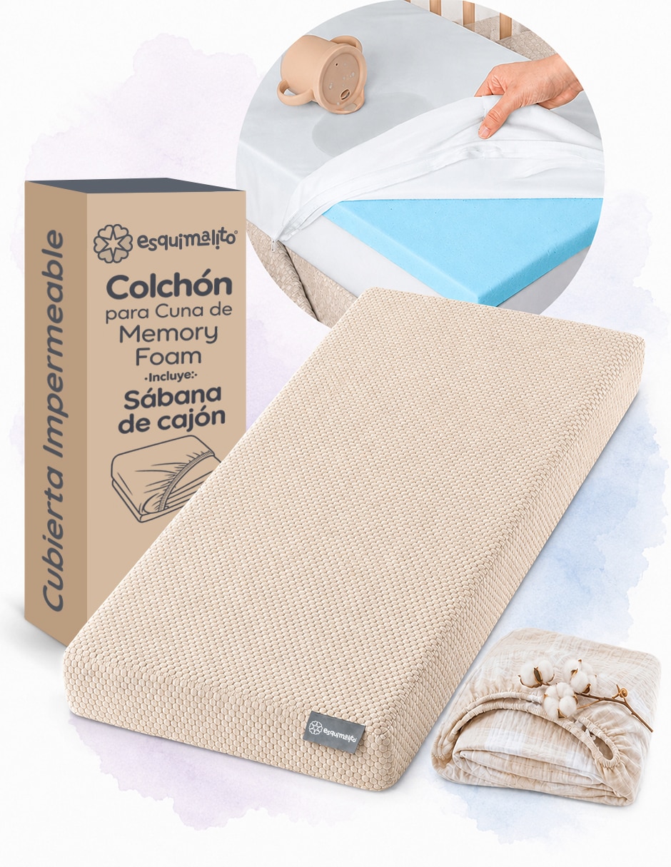 Colchón para cuna de Memory Foam confort Medio