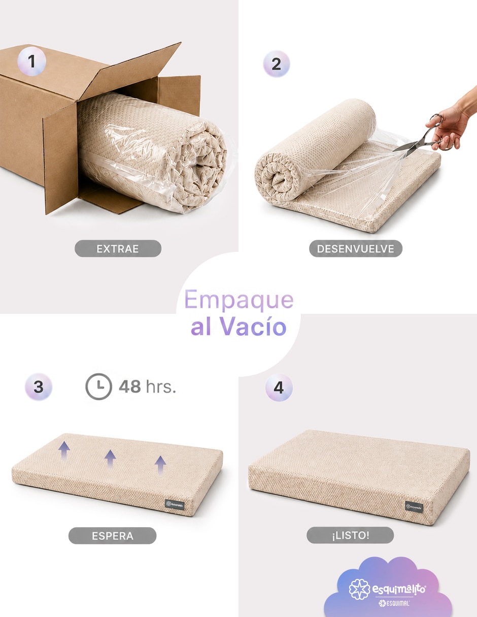Colchón para cuna de memory foam confort medio 2