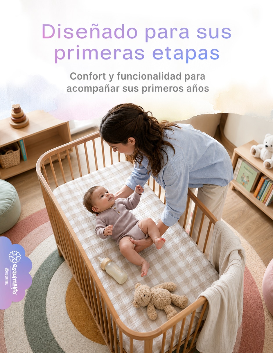Colchón para cuna de memory foam confort medio 3