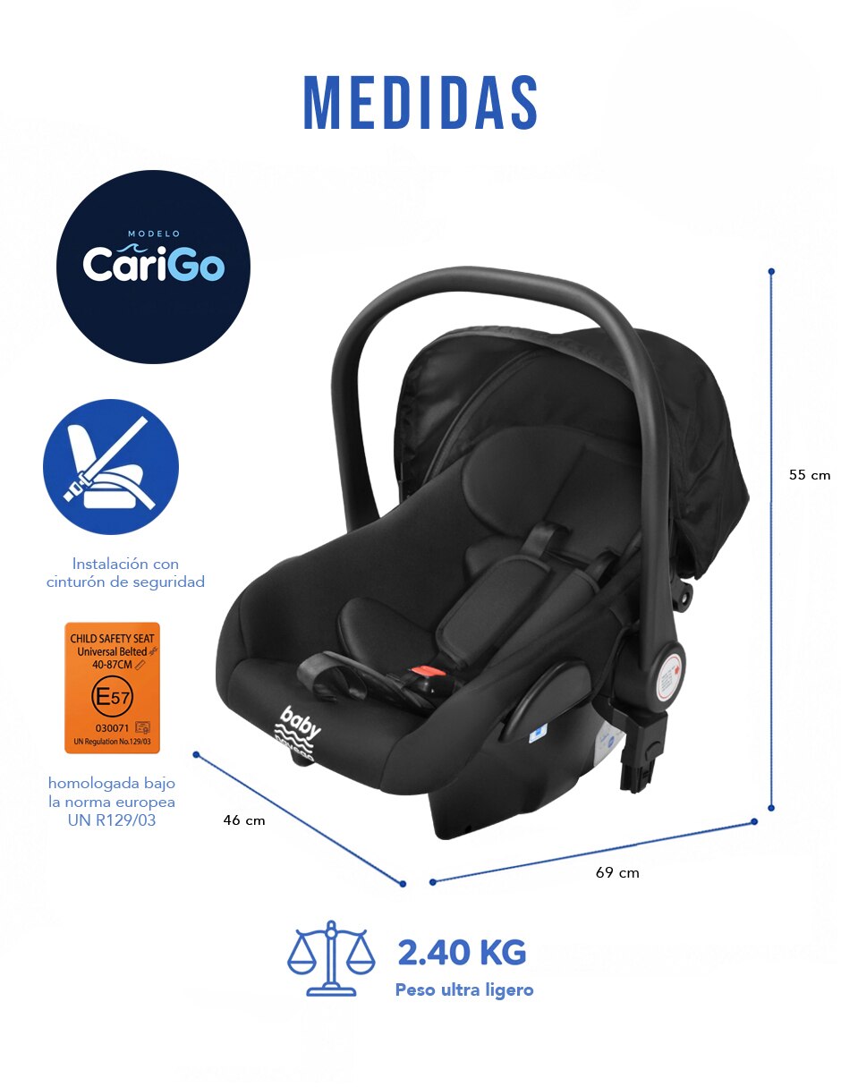 Autoasiento compatible con Carriola Sin familia o colección 10
