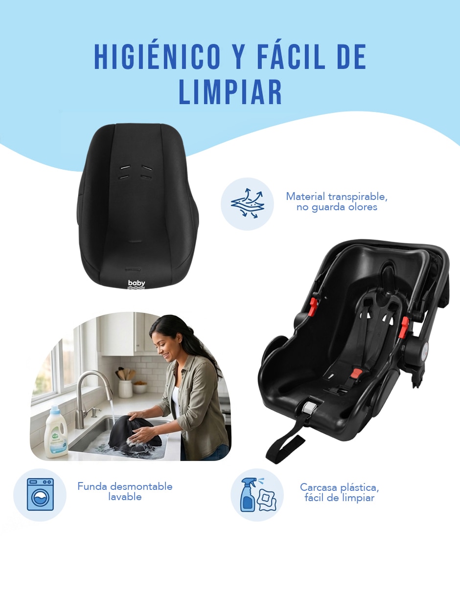 Autoasiento compatible con Carriola Sin familia o colección