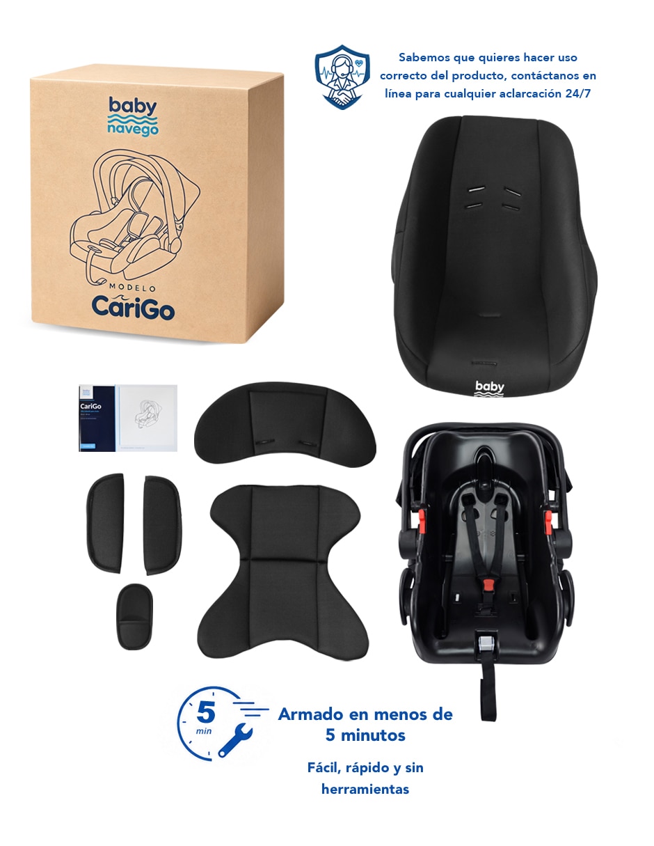 Autoasiento compatible con Carriola Sin familia o colección