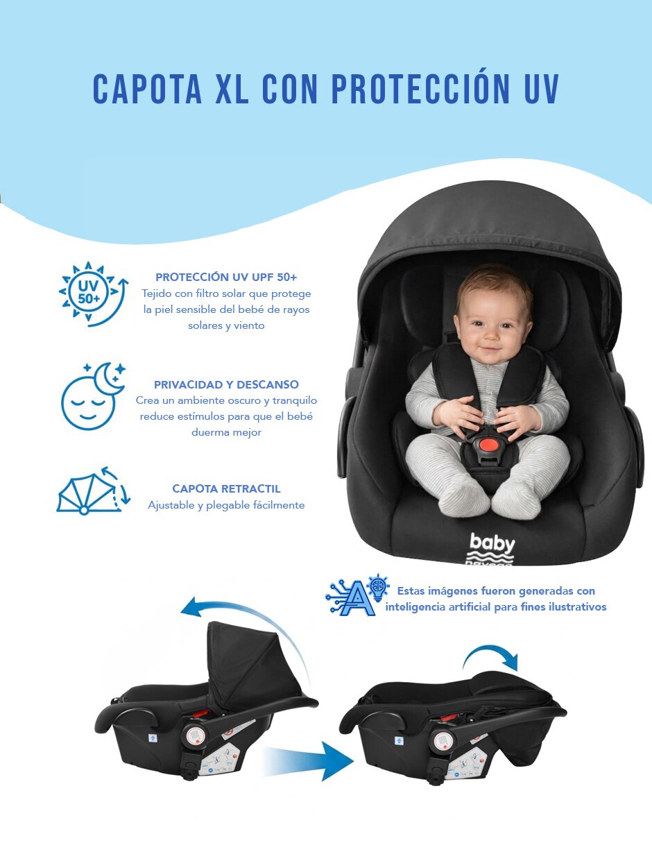 Autoasiento compatible con Carriola Sin familia o colección 5
