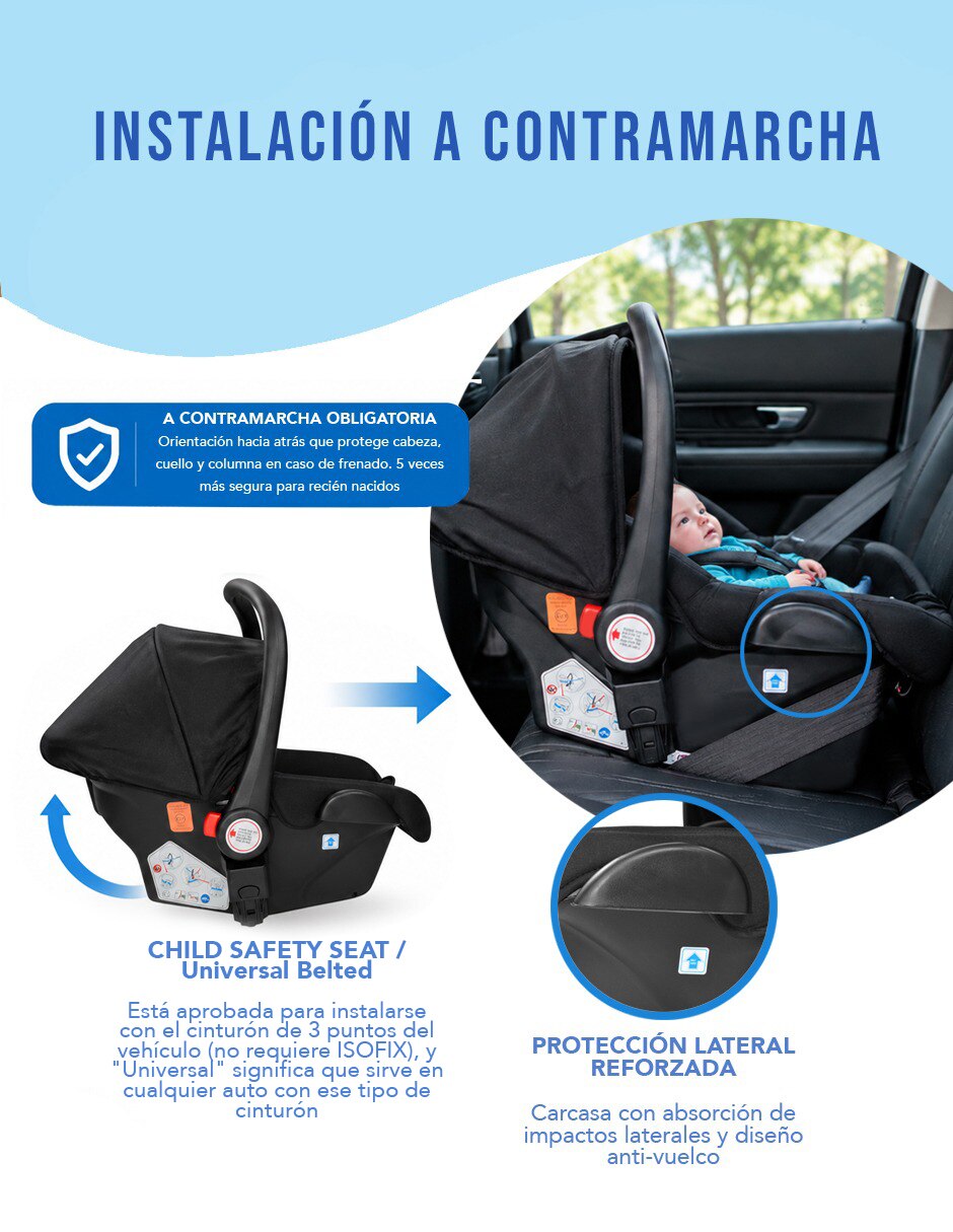 Autoasiento compatible con Carriola Sin familia o colección 7