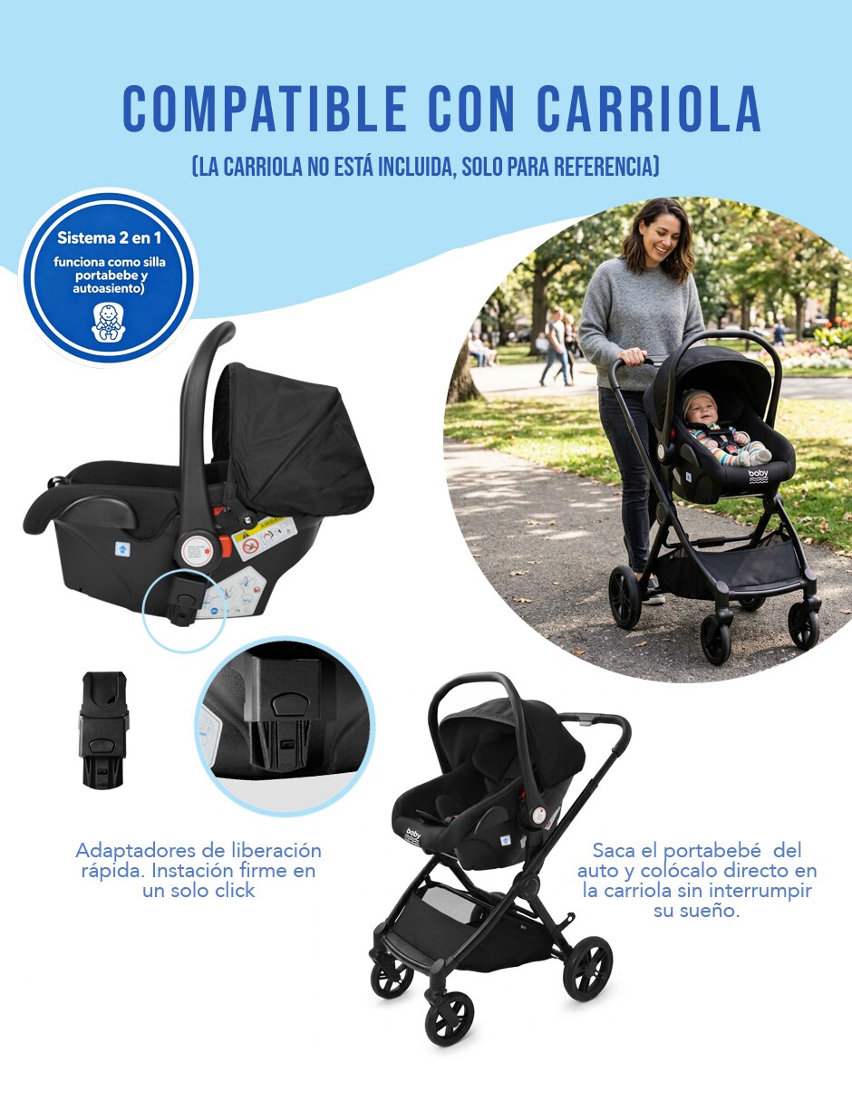 Autoasiento compatible con Carriola Sin familia o colección 8