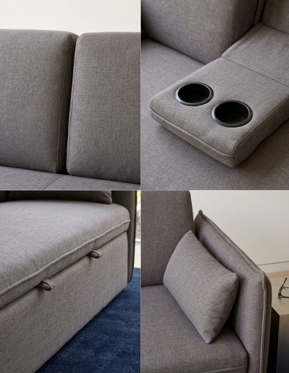 Sofá cama armable Arlo de poliéster 5