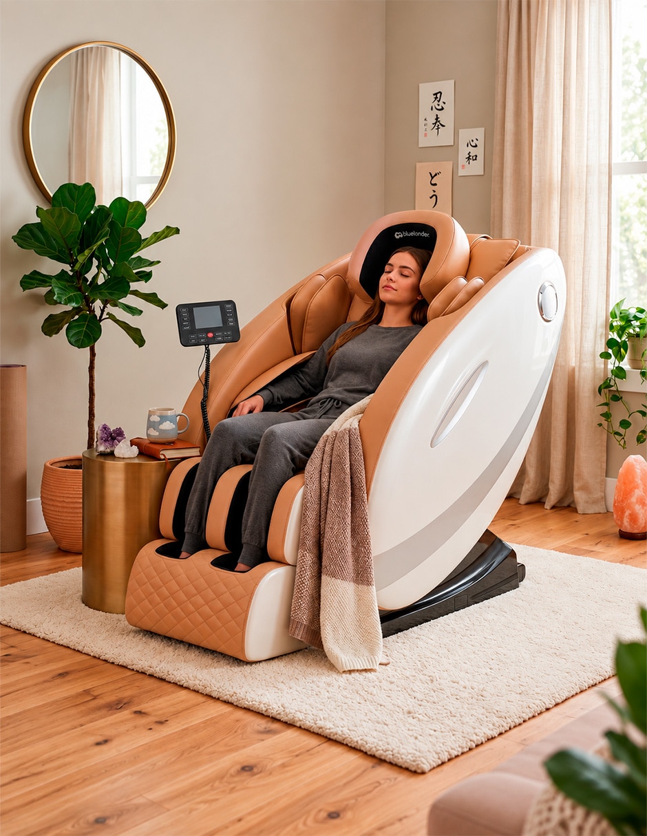 Sillón masaje Sillón de Masaje 8D Gravedad Cero de Cuerpo Completo BLUELANDER de Mezcla de materiales 3
