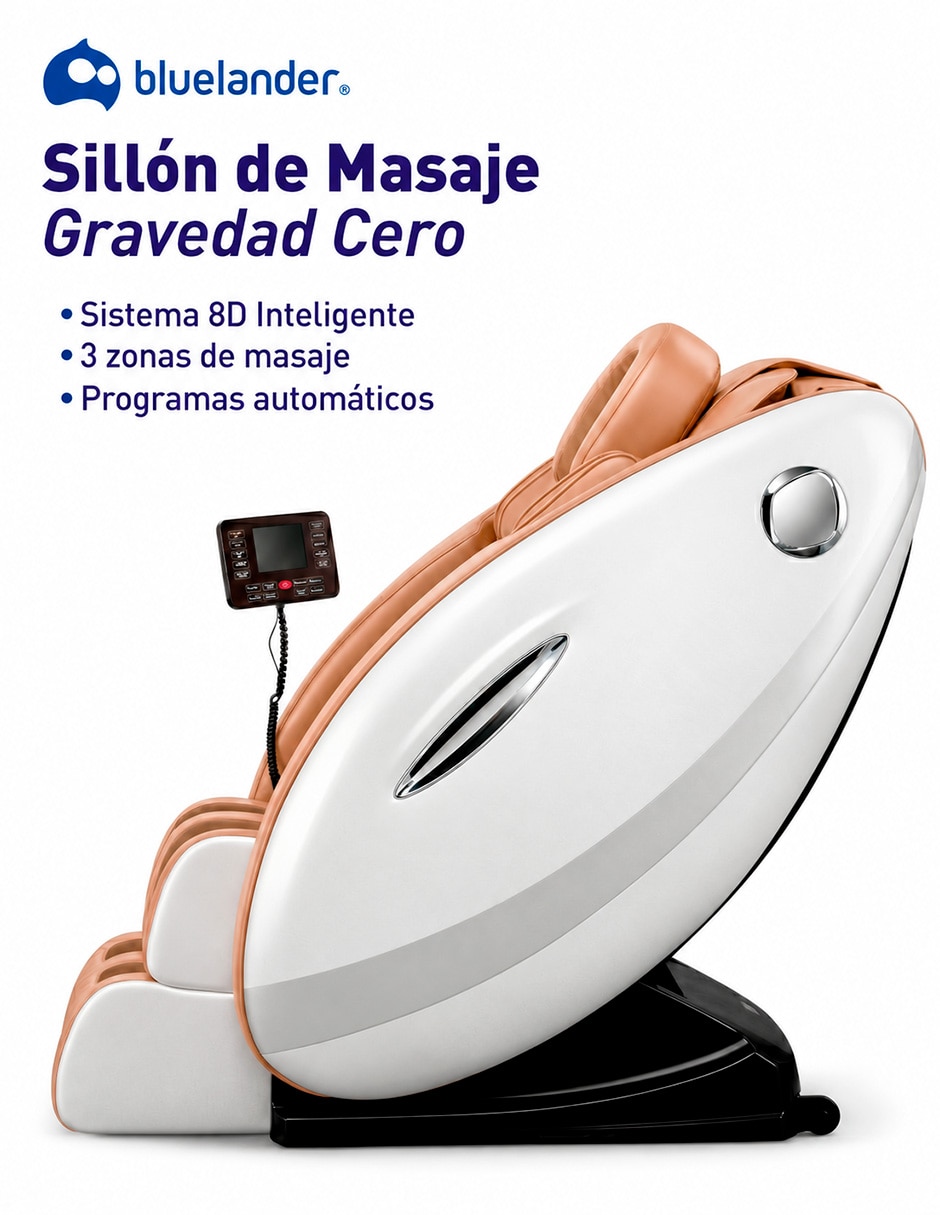 Sillón masaje Sillón de Masaje 8D Gravedad Cero de Cuerpo Completo BLUELANDER de Mezcla de materiales 4