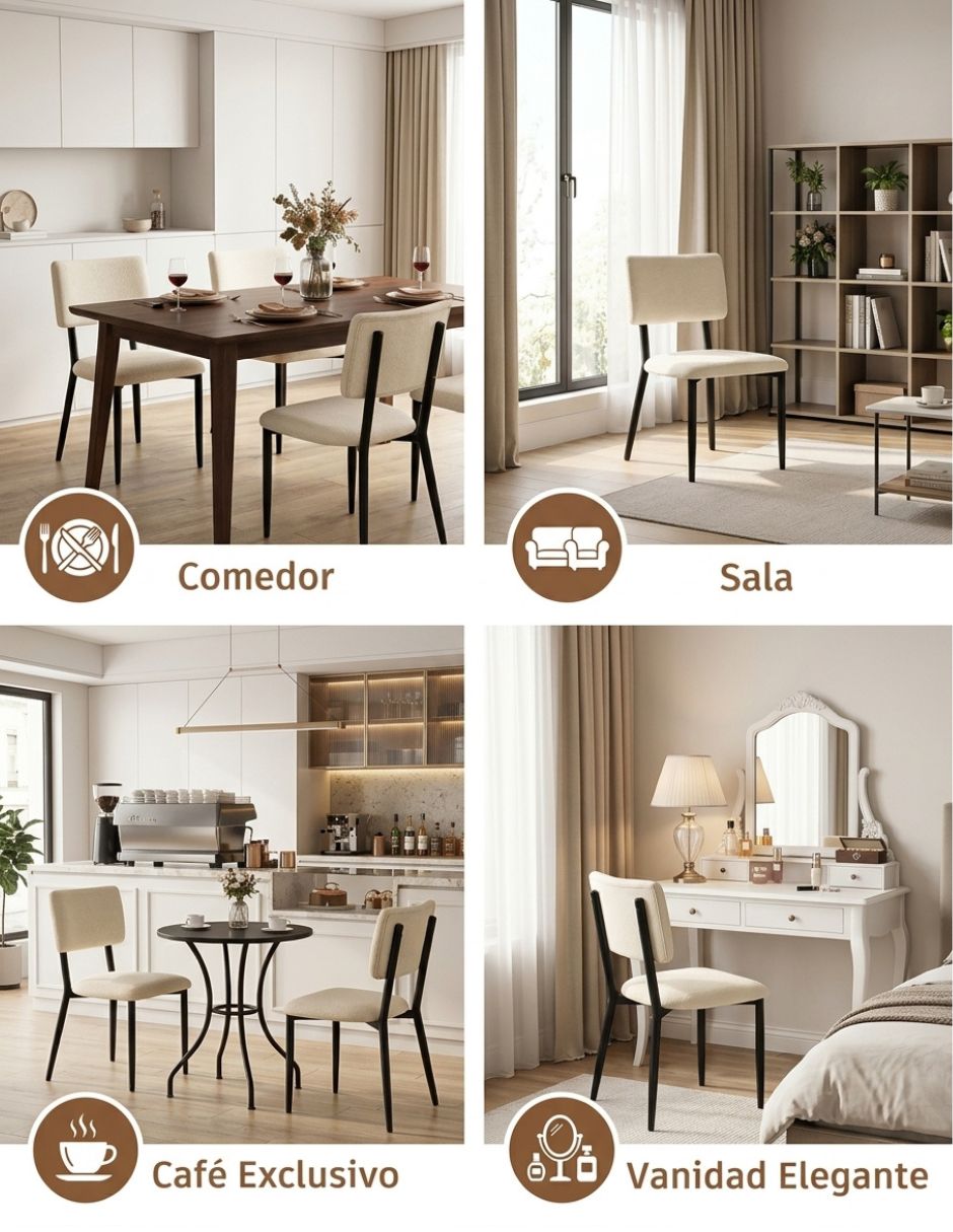 Set de sillas 2 piezas de Poliéster 4