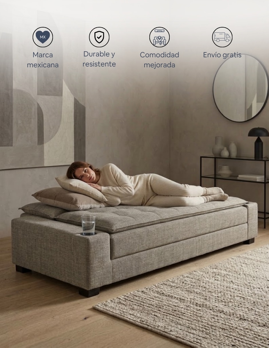 Sofá cama Confort de madera pino 5