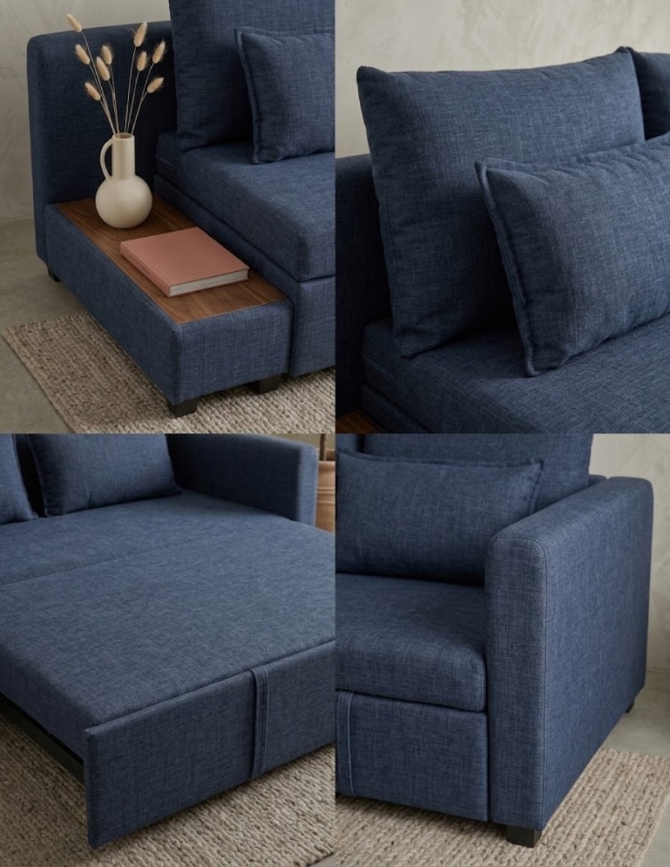 Sofá cama Luxor de poliéster 6