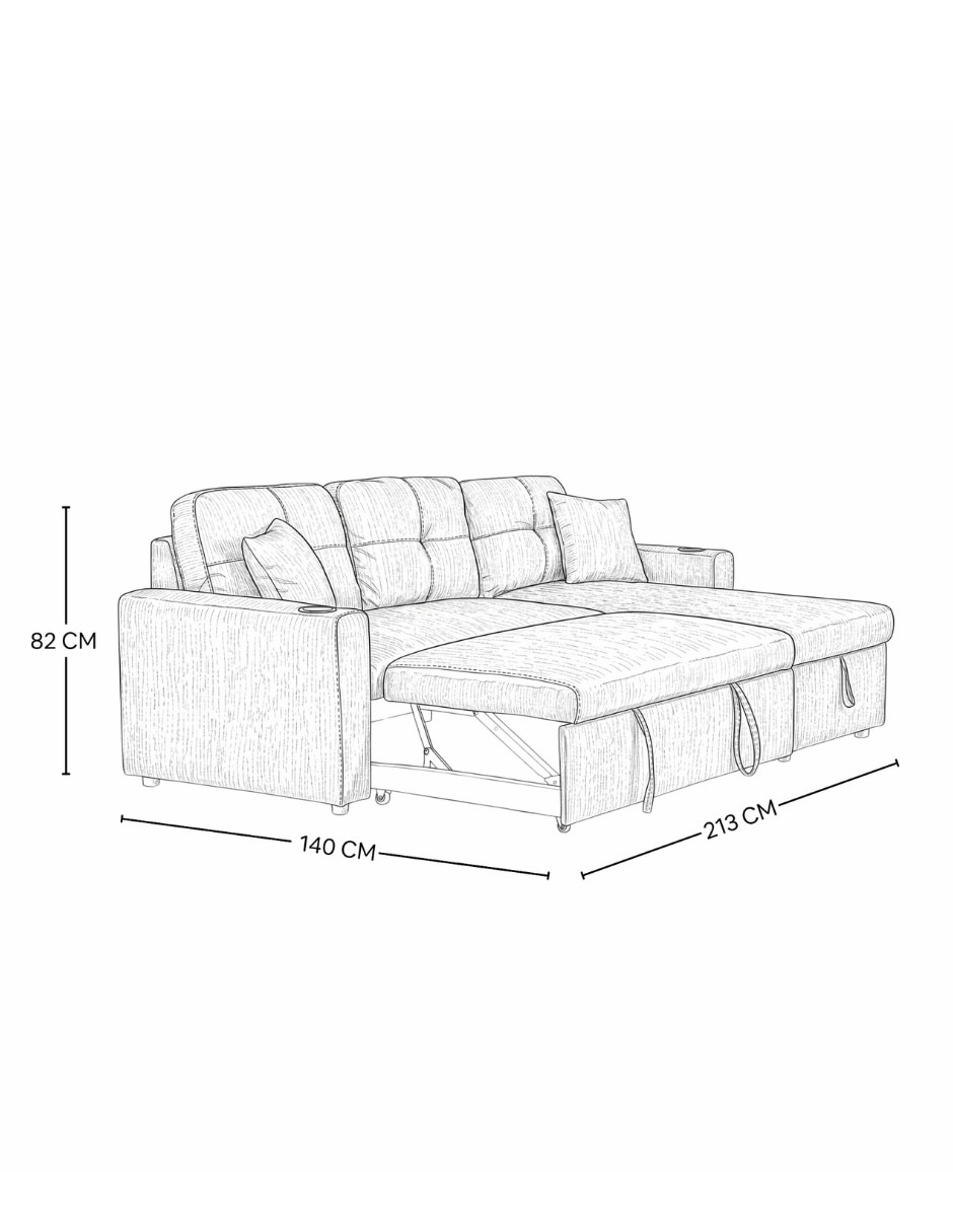 Futón/Sofá cama Sí Wayfair de Poliéster 8