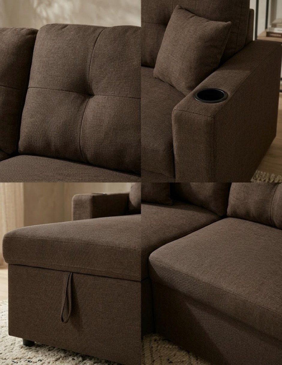 Futón/Sofá cama Sí Wayfair de Poliéster 7