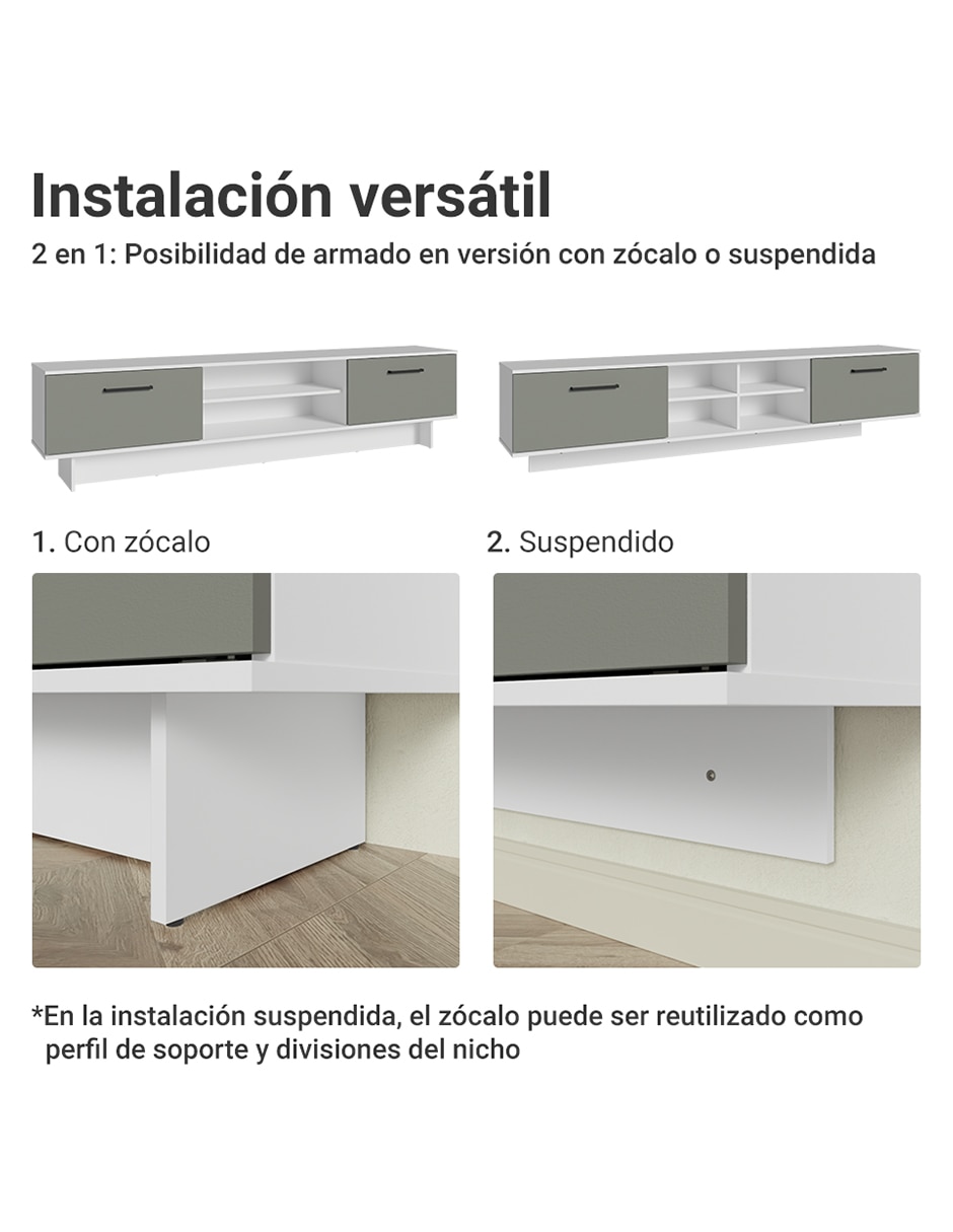 Mueble de tv armable agata de mdp 8