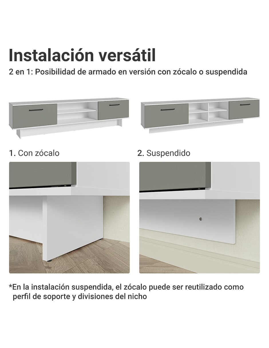 Mueble de tv armable agata de mdp 9