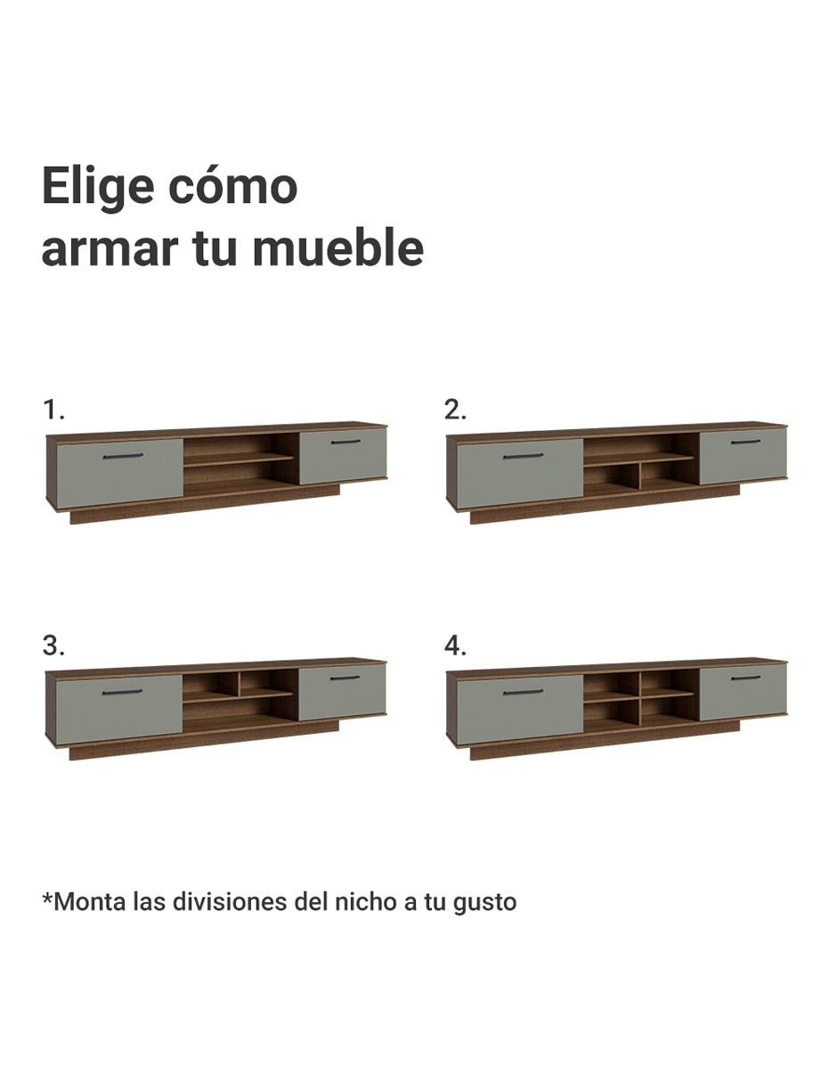 Mueble flotante para tv armable agata de mdp 8