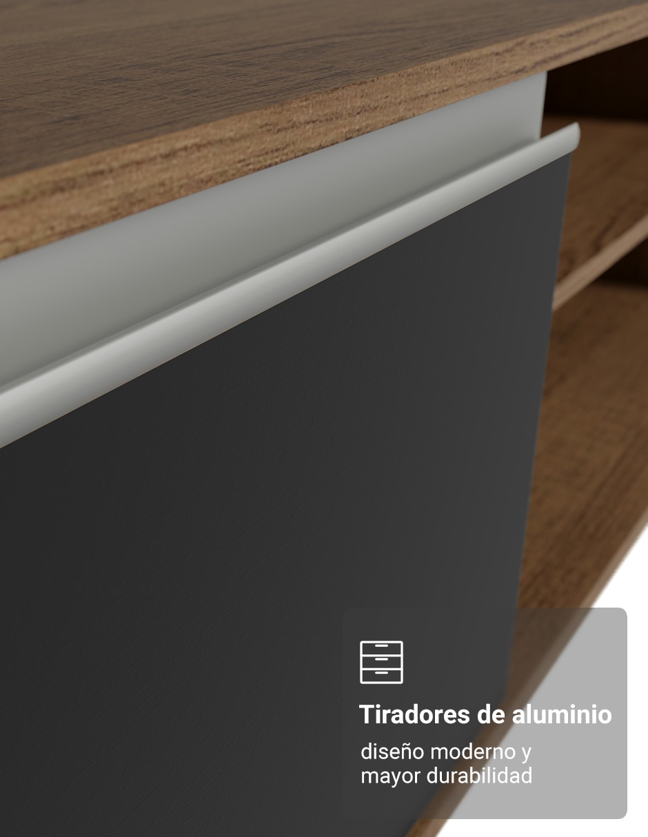 Mueble de tv armable glamy de mdp 7