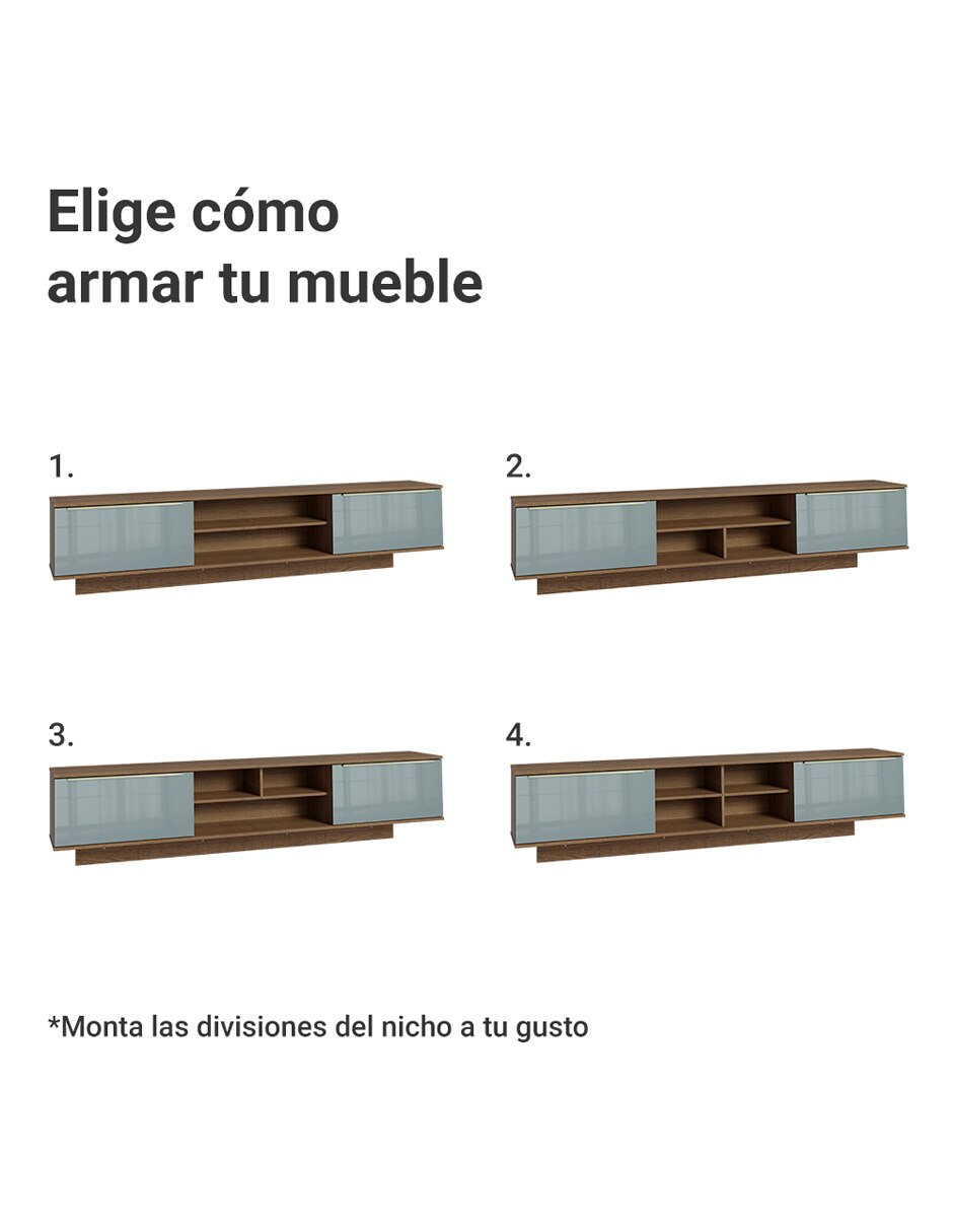 Mueble flotante para tv armable lux de mdp 9
