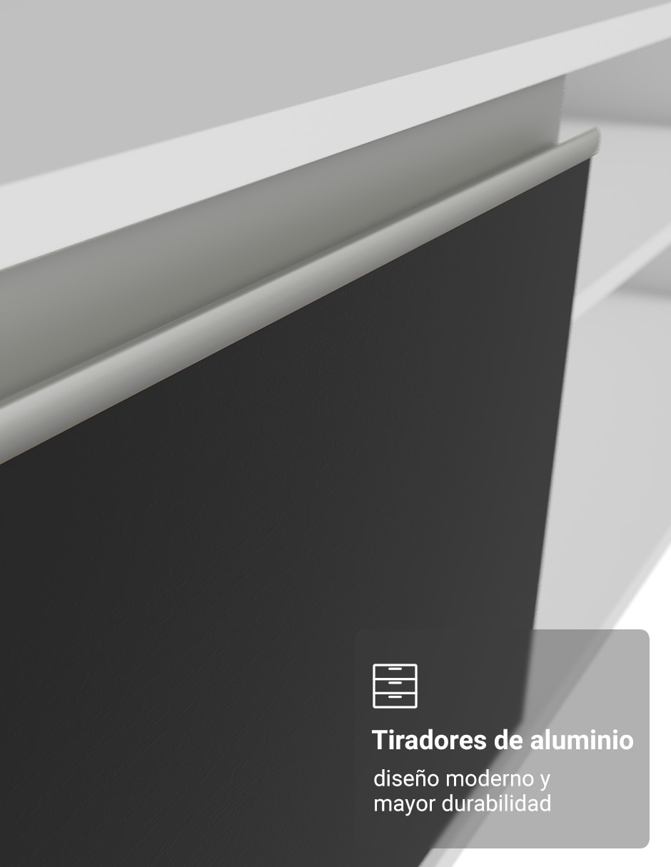 Mueble flotante para tv armable glamy de mdp 7