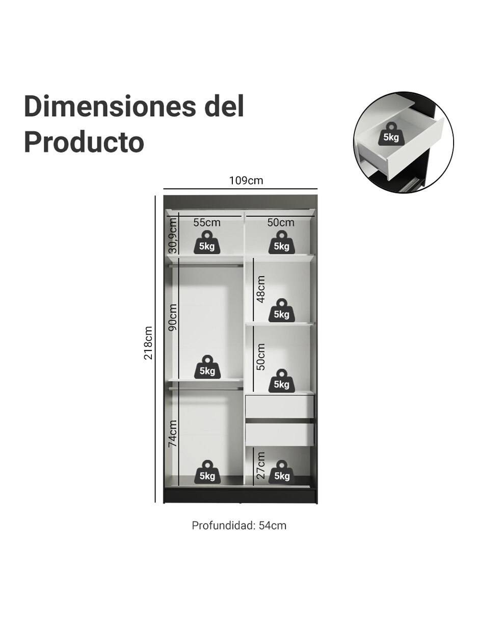 Ropero armable 1097771e de mdp 11