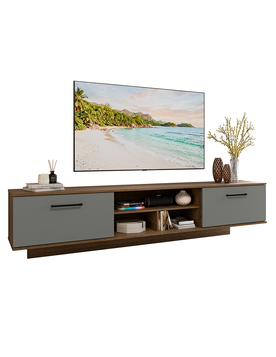 Mueble flotante para tv armable agata de mdp 2