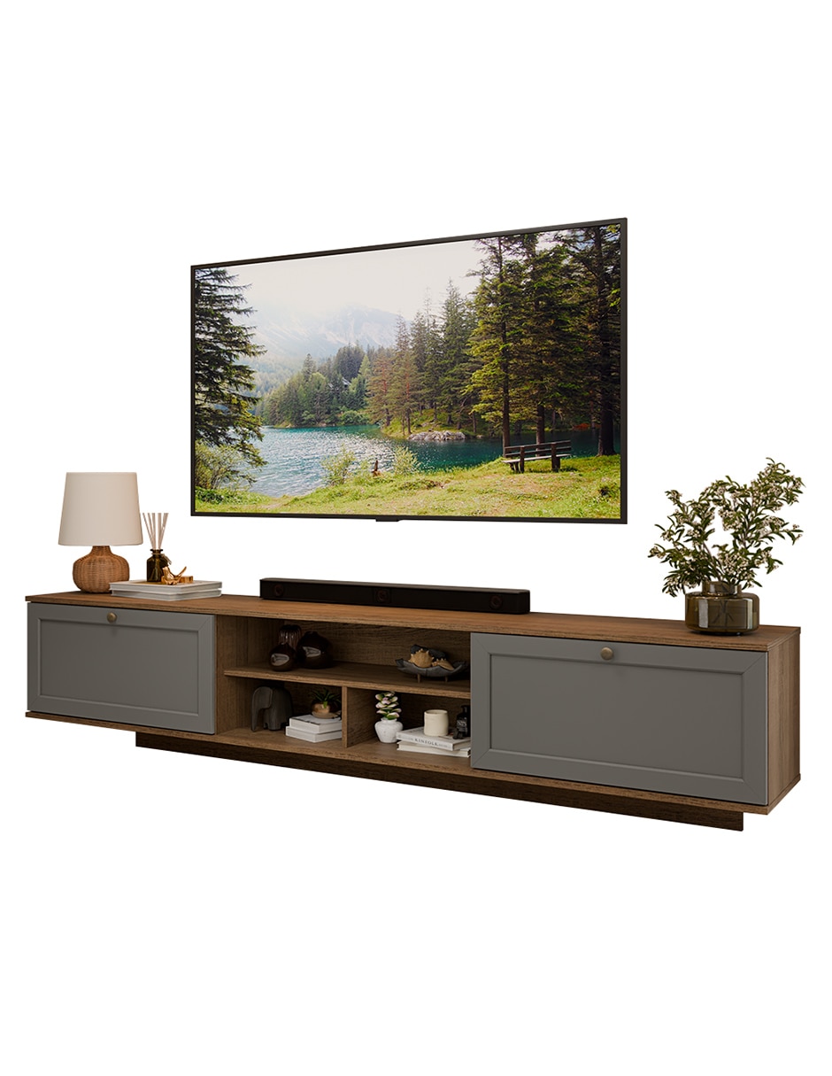 Mueble flotante para tv armable vik de mdp 2