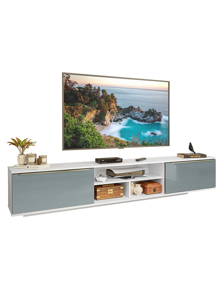 Mueble flotante para tv armable lux de mdp 2