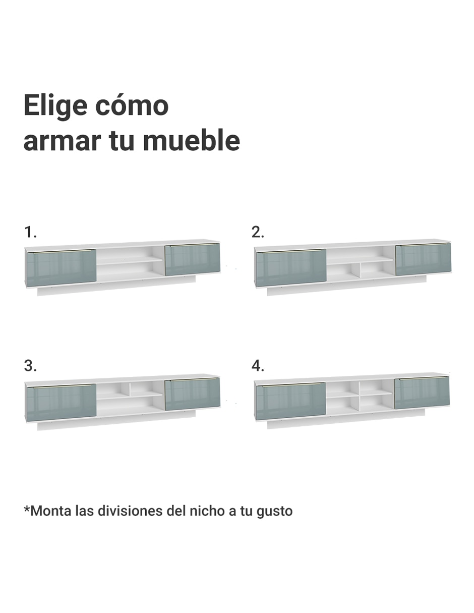 Mueble flotante para tv armable lux de mdp 9