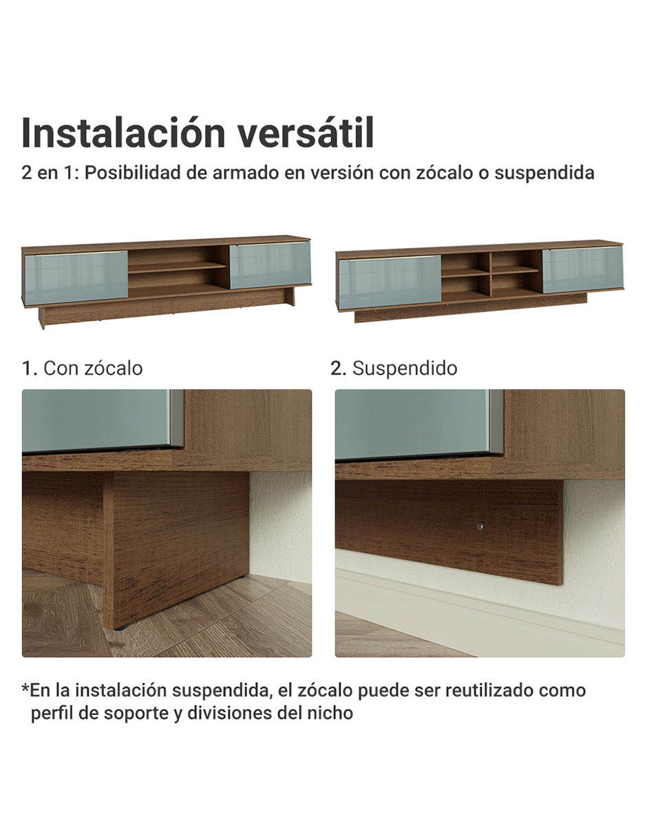 Mueble de tv armable lux de mdp 9