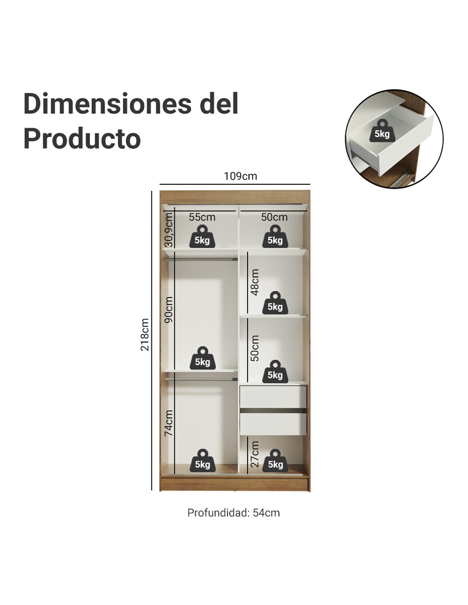 Ropero armable 10972er de mdp 11