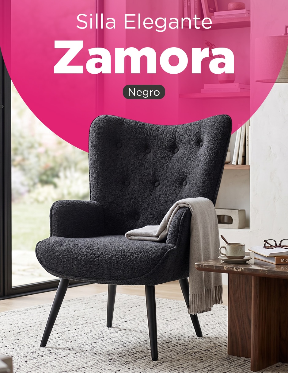 Silla 1 piezas Tejido Sherpa Elegante para Sala-Comedor de Algodón y poliéster 2