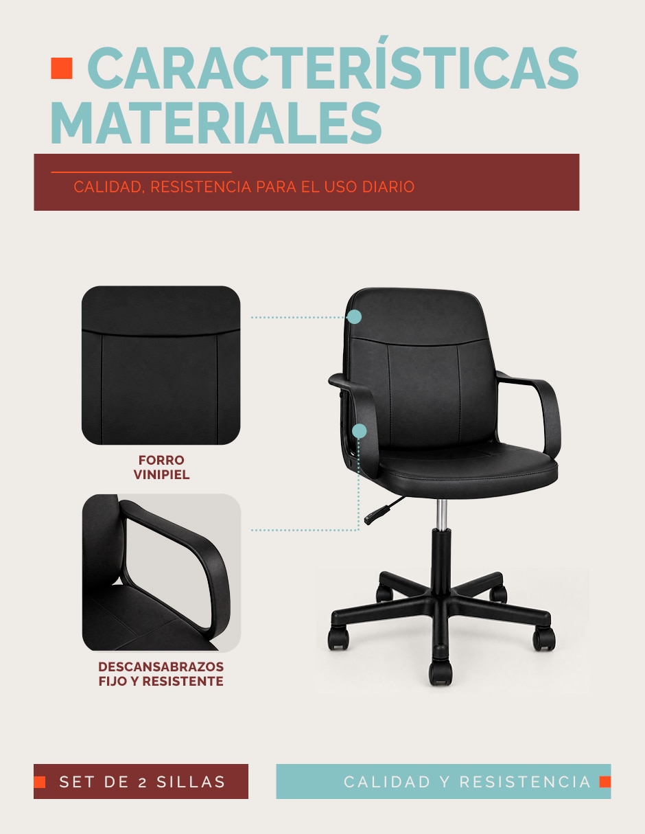 Silla de escritorio de Mezcla de materiales