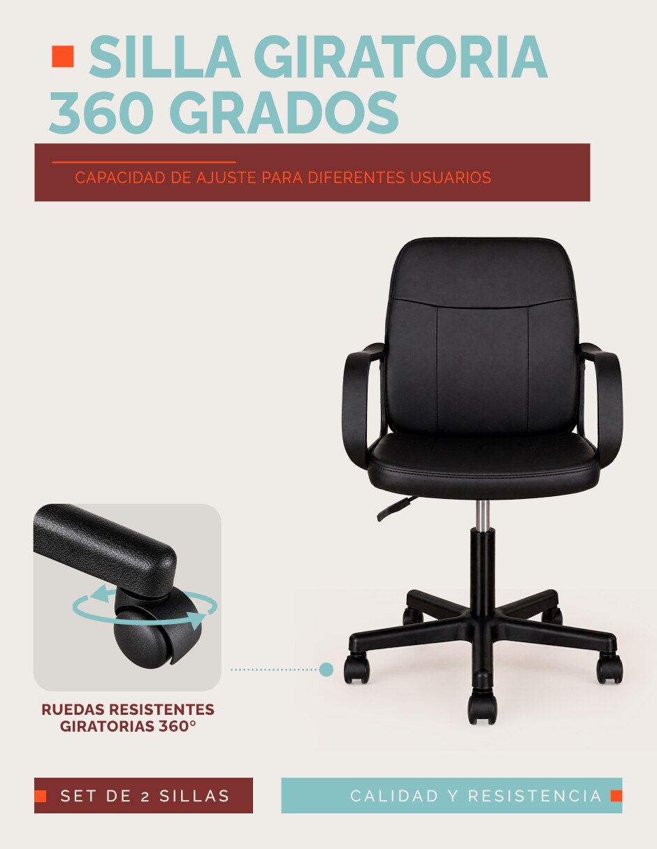 Silla de escritorio de Mezcla de materiales 5