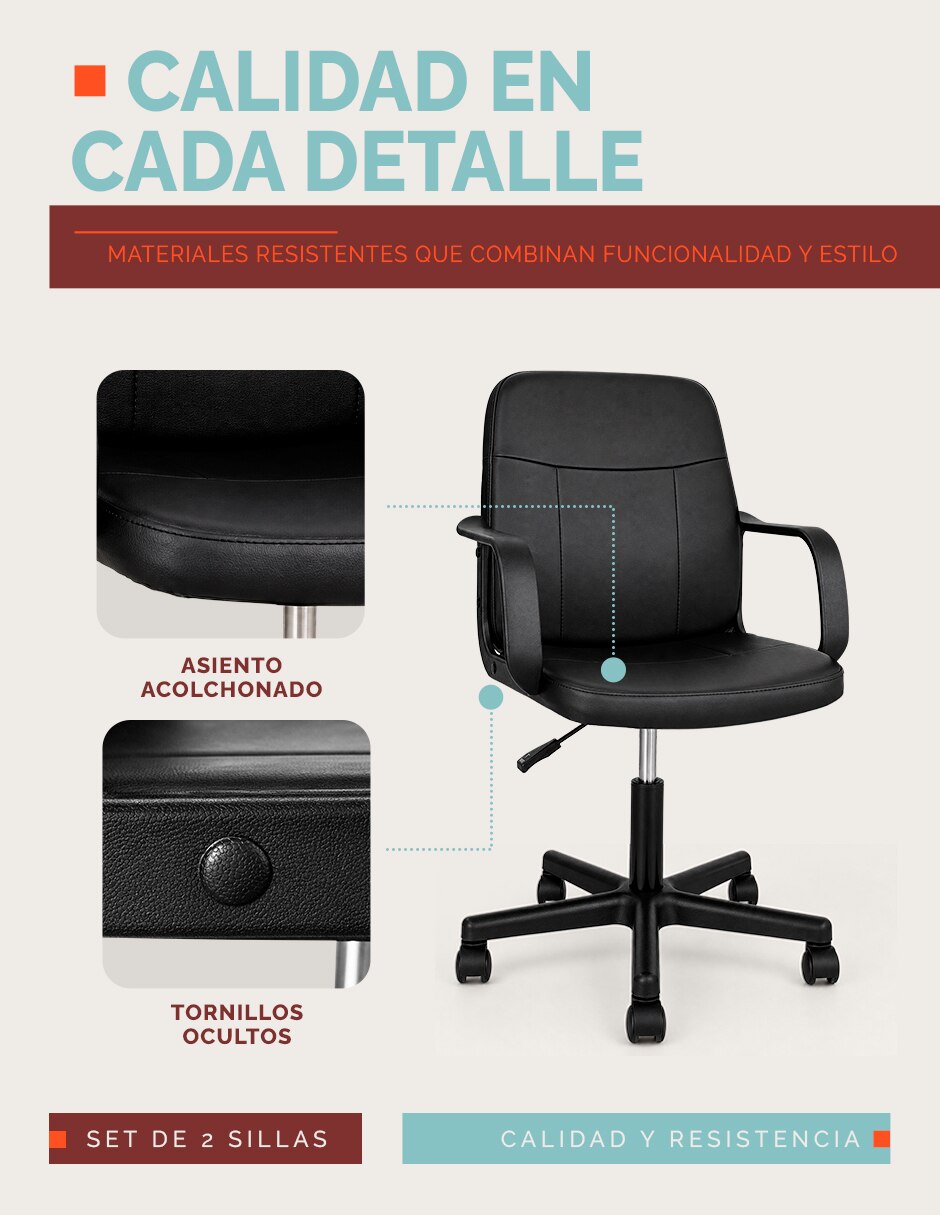 Silla de escritorio de Mezcla de materiales 7