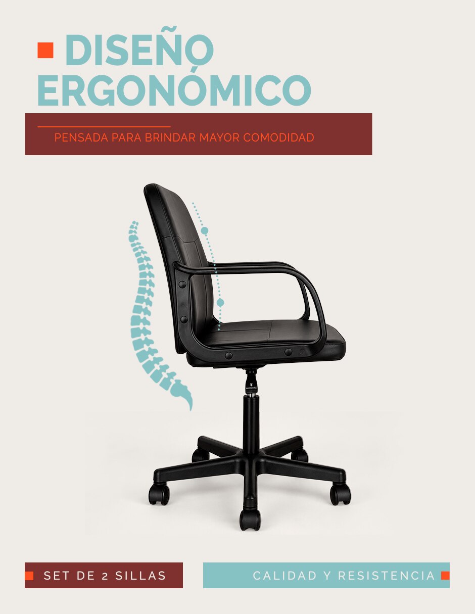 Silla de escritorio de Mezcla de materiales 8