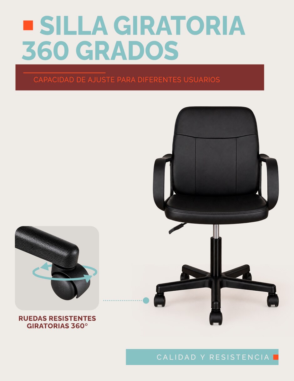 Silla de escritorio NO APLICA de Mezcla de materiales 5