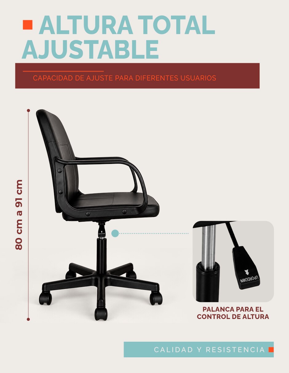 Silla de escritorio NO APLICA de Mezcla de materiales 6