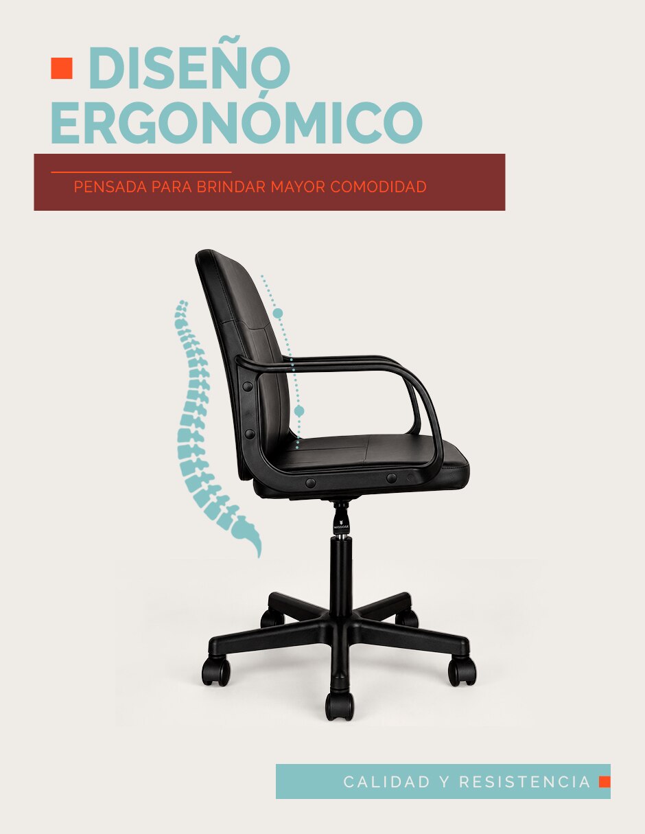 Silla de escritorio NO APLICA de Mezcla de materiales 8
