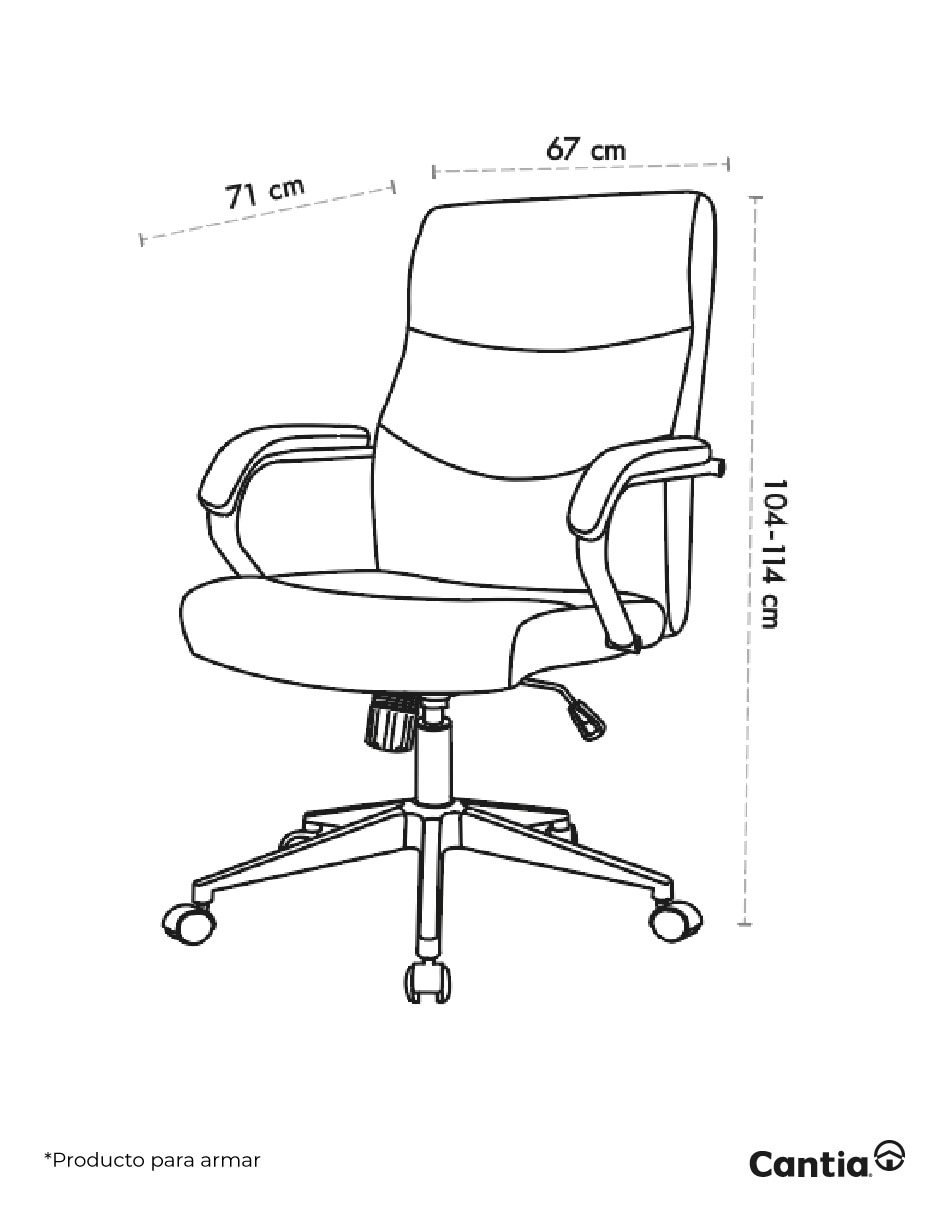 Silla de escritorio HUBBLE de Mezcla de materiales 8