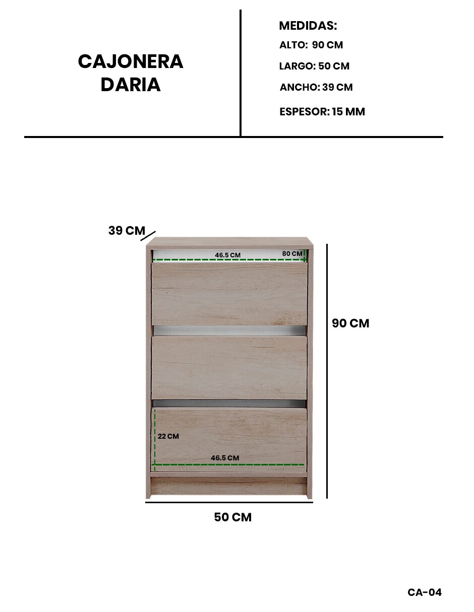 Cajonera Sí de MDF 7