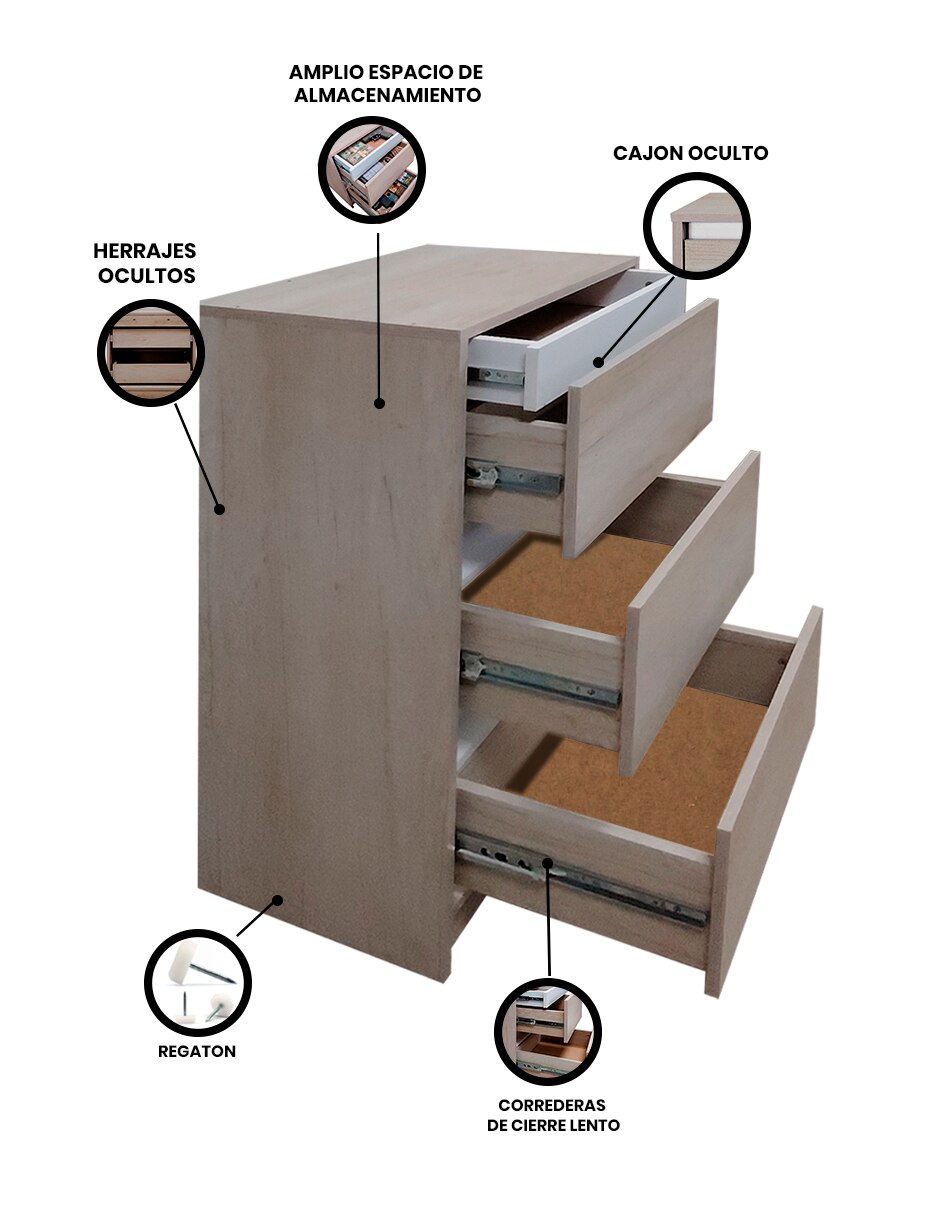 Cajonera Sí de MDF 4
