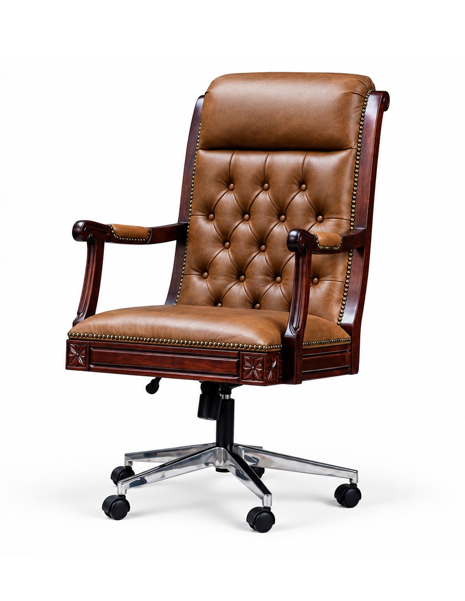 Silla de escritorio Rochester de Cuero 4