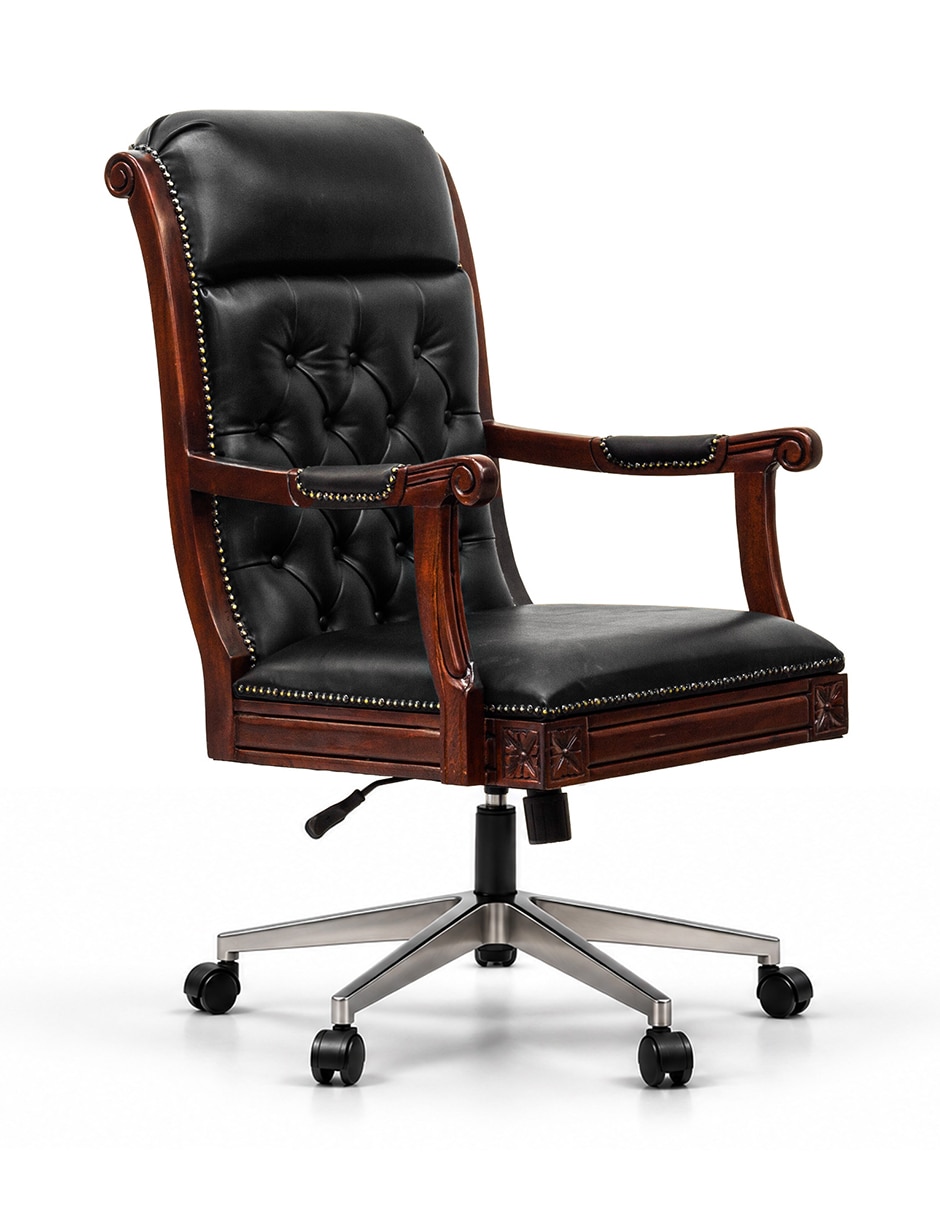 Silla de escritorio Rochester de Cuero 4