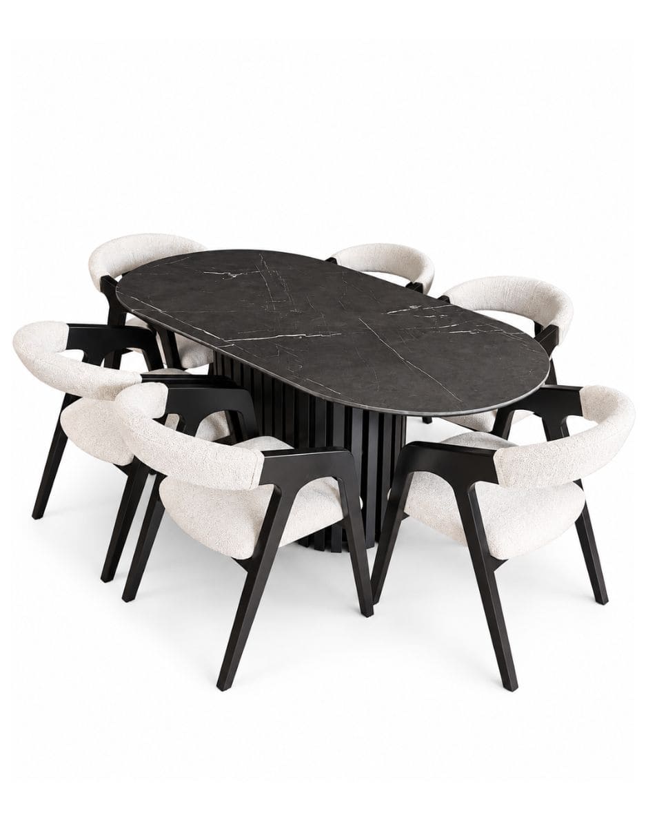 Comedor COMEDOR DE MARMOL HORUS NEGRO MATE para de Mármol 1