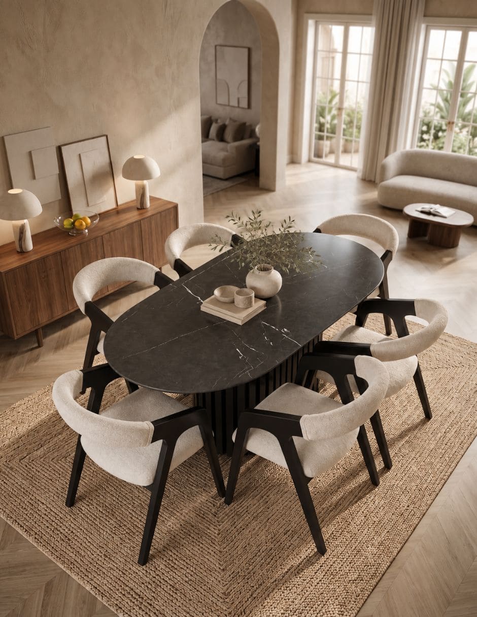 Comedor COMEDOR DE MARMOL HORUS NEGRO MATE para de Mármol 6