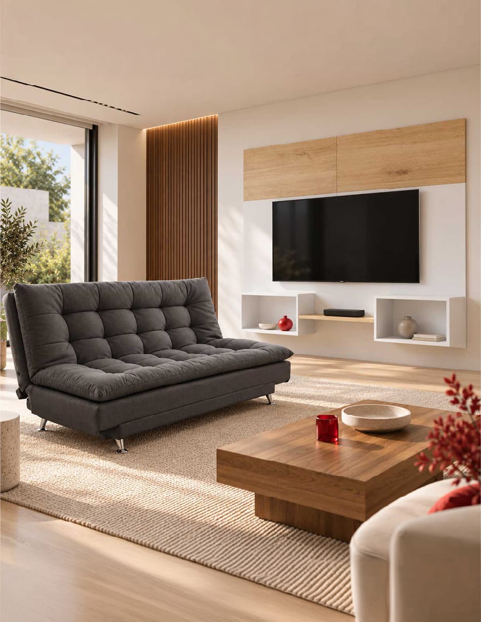 Sofá cama armable de madera 2